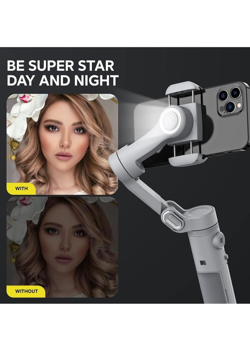 Generic - Gimbal Stabilizer Handheld Foldable 3-Axis Gimble for iPhone 15 14 13 Pro Max & Android Phone Stabilizer for Video Recording - Image 1