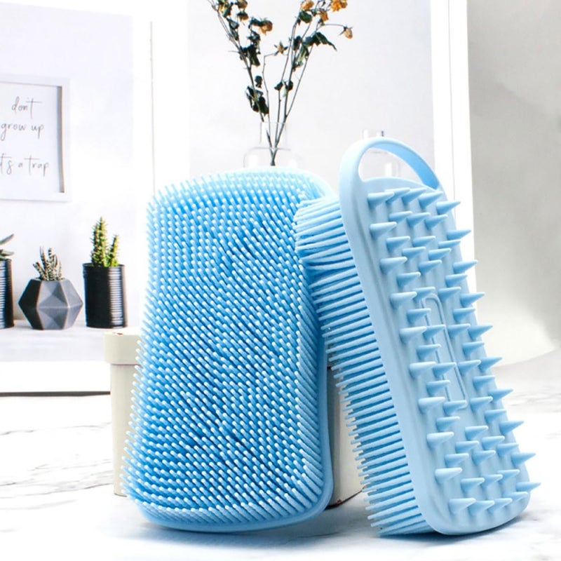 Soft Silicone Bath Scrubber Brush With Hook For Shower Exfoliating And Shampoo - Image 5
