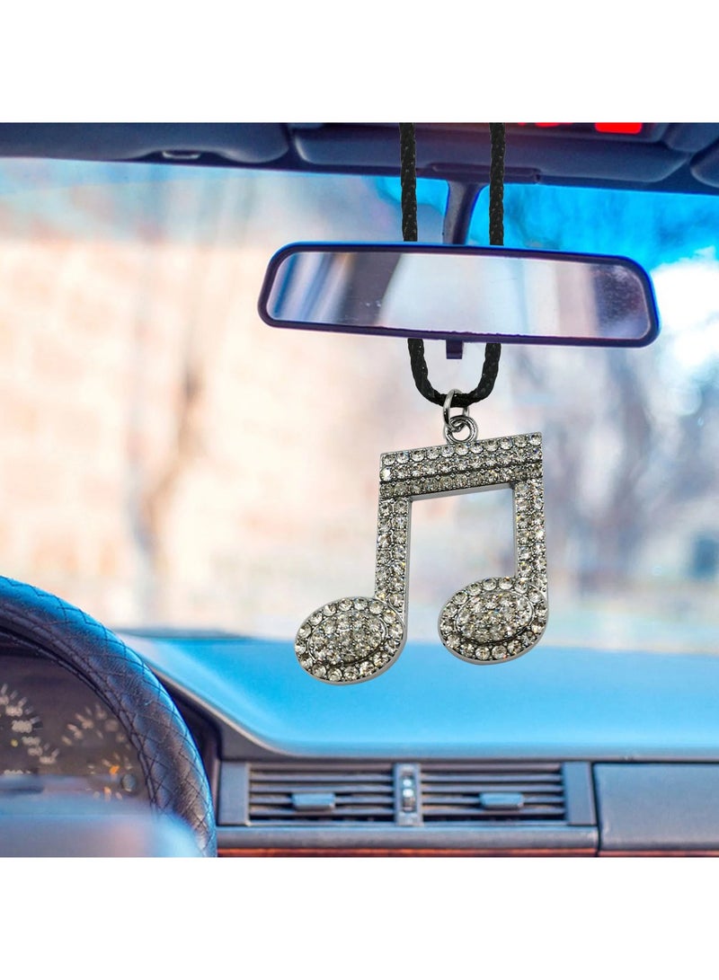 NMC Car Pendant Fancy Diamond Music Symbol Pendant 1 Pcs Car Mirror Hanging Pendant - Image 5