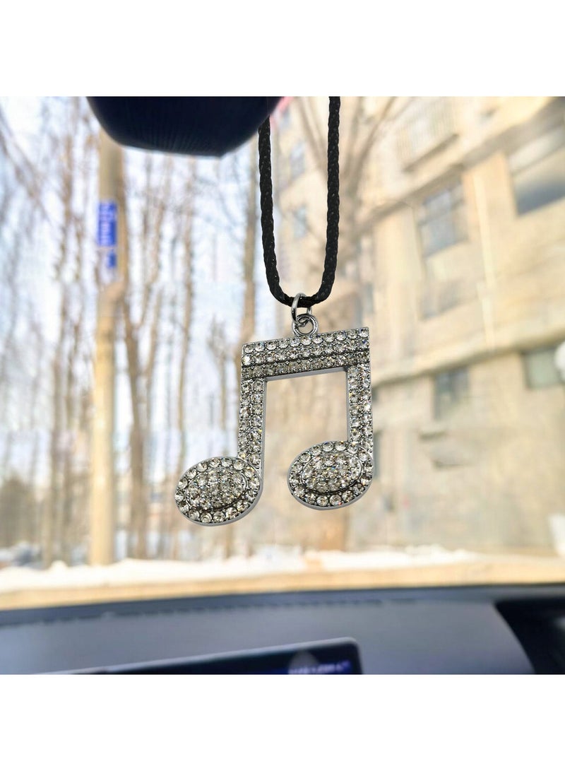 NMC Car Pendant Fancy Diamond Music Symbol Pendant 1 Pcs Car Mirror Hanging Pendant - Image 2
