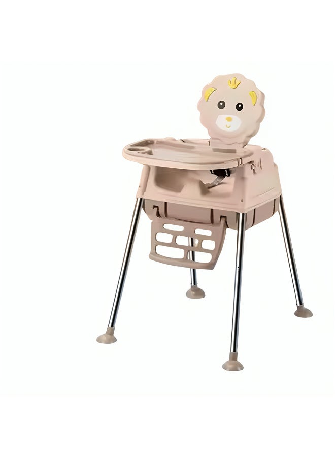MiniMe Multifunctional Baby High Chair | Foldable & Portable | High-Density Foam Seat | Metal Frame Removable Easy-Clean Tray | 6–36 Months Lightweight Feeding Chair (Green, Pink) - Image 1