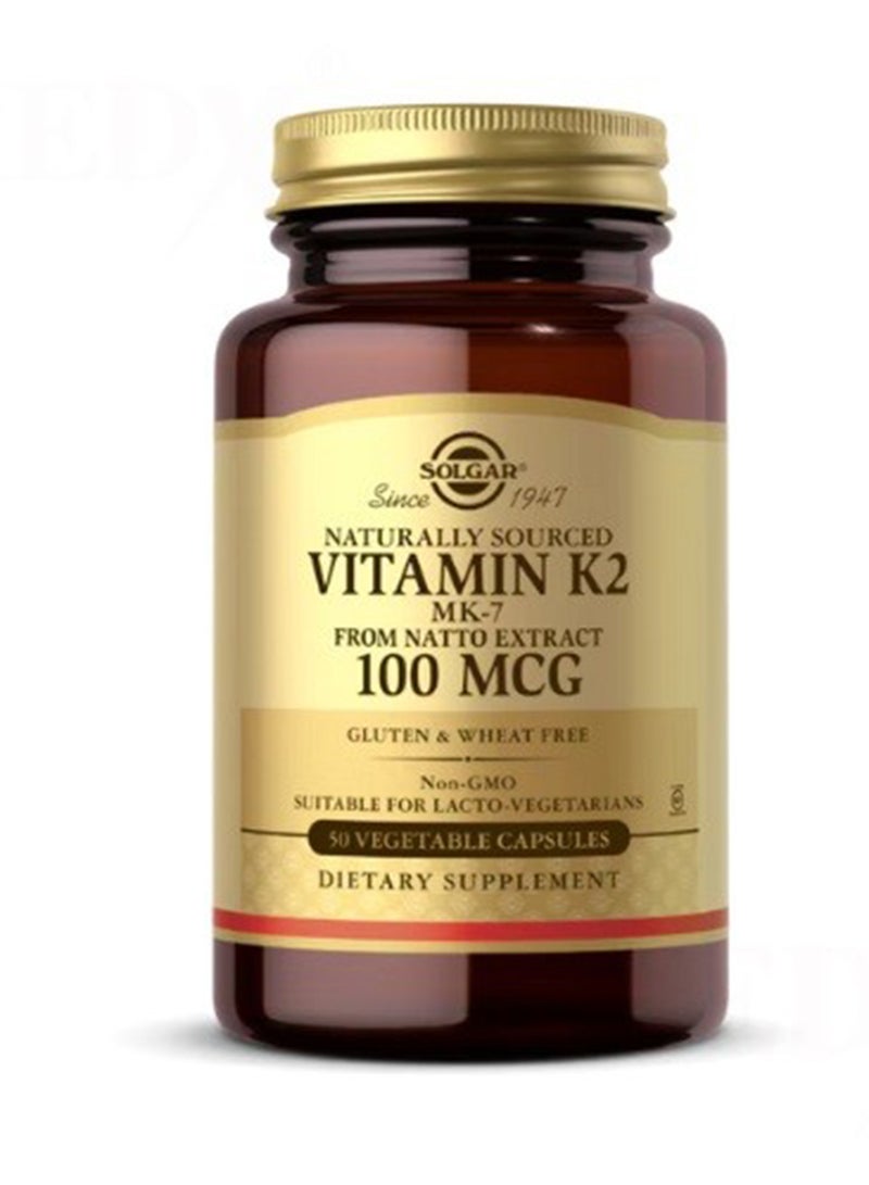 سولجر كبسولات فيتامين K 2 نباتية طبيعية 100 مكجم - Image 1