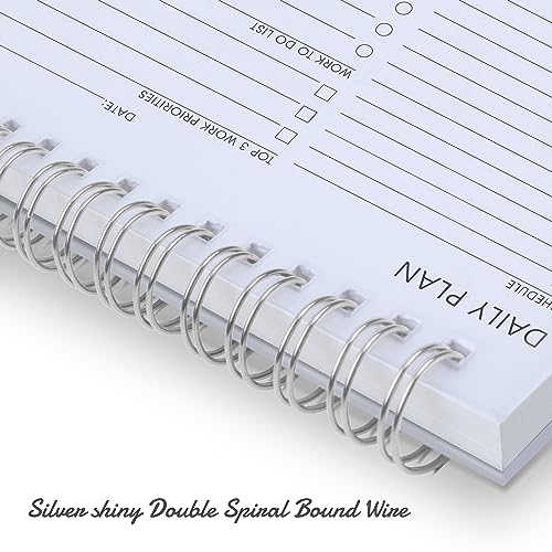 KAICN Daily Shedule Planner Hourly Appointment Planner Personal Organizer with Work To-Do List, Priorities 6.5 x 9.8 - Image 3
