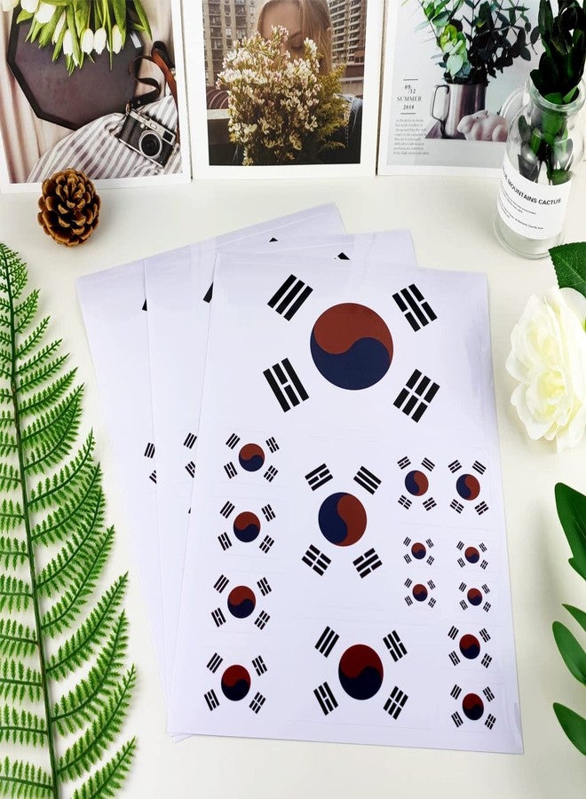 QQSD South Korea Flag Sticker Korean Decal in Multiple Sizes, 3 Pack, 11.7 x 8.3 Inches - Image 3