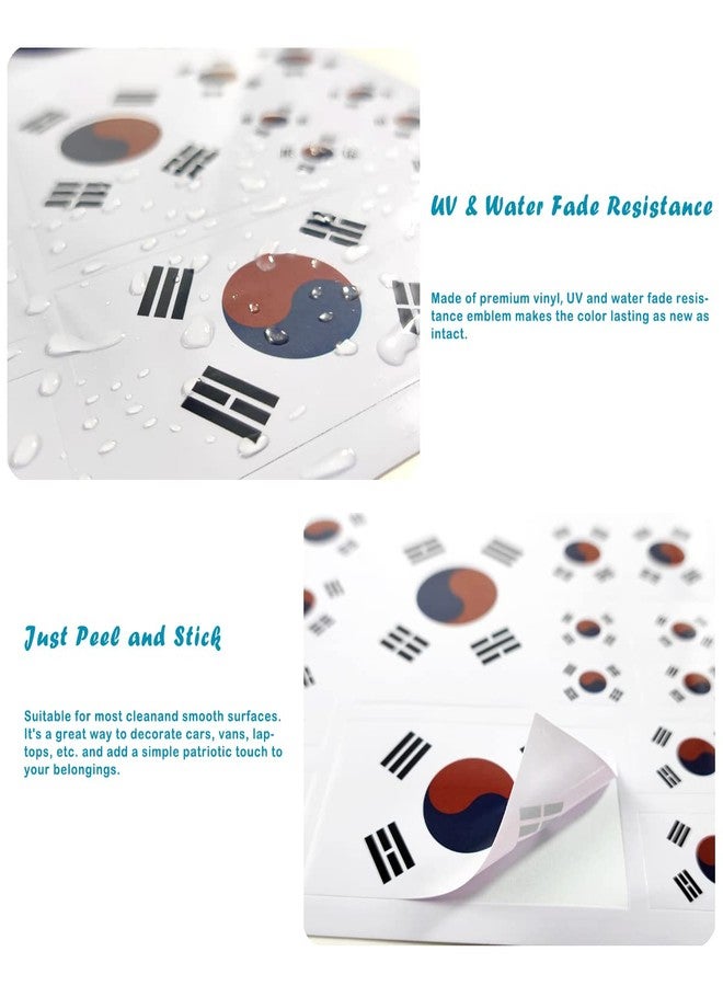 QQSD South Korea Flag Sticker Korean Decal in Multiple Sizes, 3 Pack, 11.7 x 8.3 Inches - Image 4
