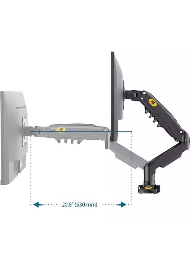 North Bayou NB F80 Monitor Mount with Shock-Absorbing Arm, Suitable for 17-30 inch Screens, Supports 2 to 9 kg - New Version - Image 1
