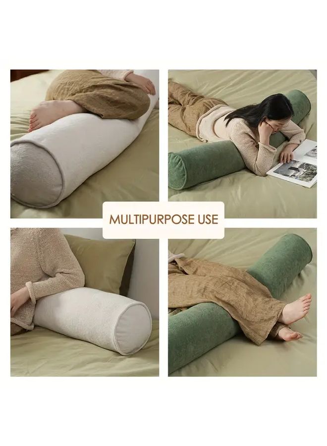Extra Long Decorative Cushion Cover L100xD7 87inch Beige Machine Washable Pillow - Image 1