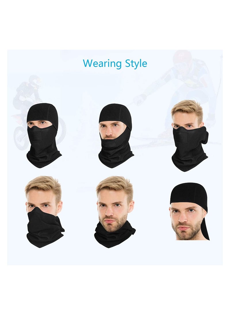 Excefore - Balaclava Ski Mask Bicycle Motorcycle Balaclava Windproof Bike Face Masks Warm Breathable Balaclavas Winter Fleece Neck Warmer with Anti-Slip Thermal Gloves for Cycling Hiking Outdoor Unisex - Image 1