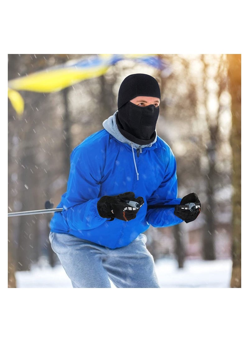Excefore - Balaclava Ski Mask Bicycle Motorcycle Balaclava Windproof Bike Face Masks Warm Breathable Balaclavas Winter Fleece Neck Warmer with Anti-Slip Thermal Gloves for Cycling Hiking Outdoor Unisex - Image 1
