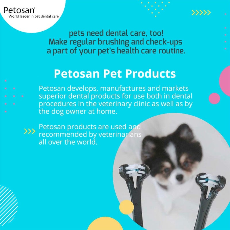 Petosan DoubleHeaded Toothbrush for Toy DogsPuppies Effective Dental Care Reduces Plaque and Tartar Veterinarian Approved 03kg - Image 4