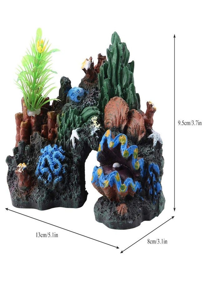 Zerodis Colorful Artificial Sea Reef Ornament Resin Cave Decoration Aquatic Miniatures Landscape for Fish Aquarium Theme Rock Reef Decorations - Image 5