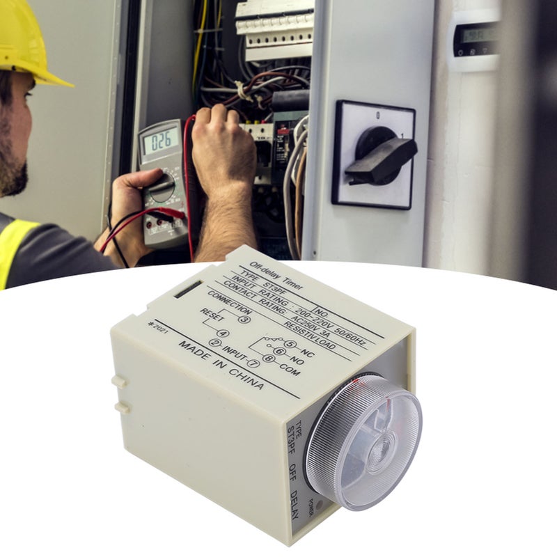 مقلب تحكم ريلاي تأخير إيقاف طاقة BERM مؤقت توقيع عالي الدقة AC200‑220V ST3PF - Image 3