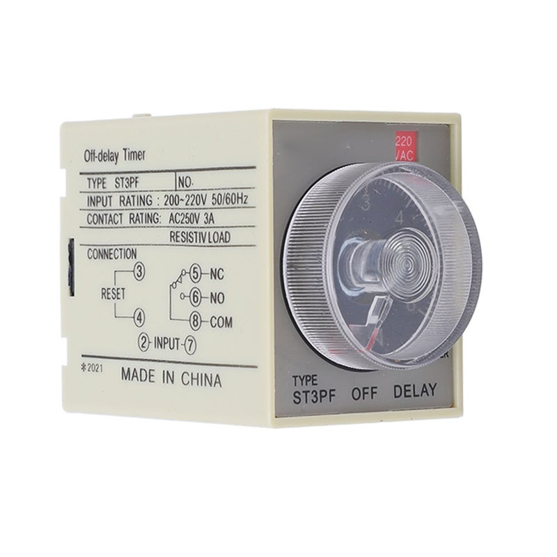 مقلب تحكم ريلاي تأخير إيقاف طاقة BERM مؤقت توقيع عالي الدقة AC200‑220V ST3PF - Image 5