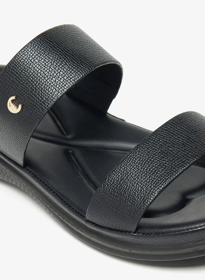 لو كونفورت Women Textured Open Toe Slip-On Sandals