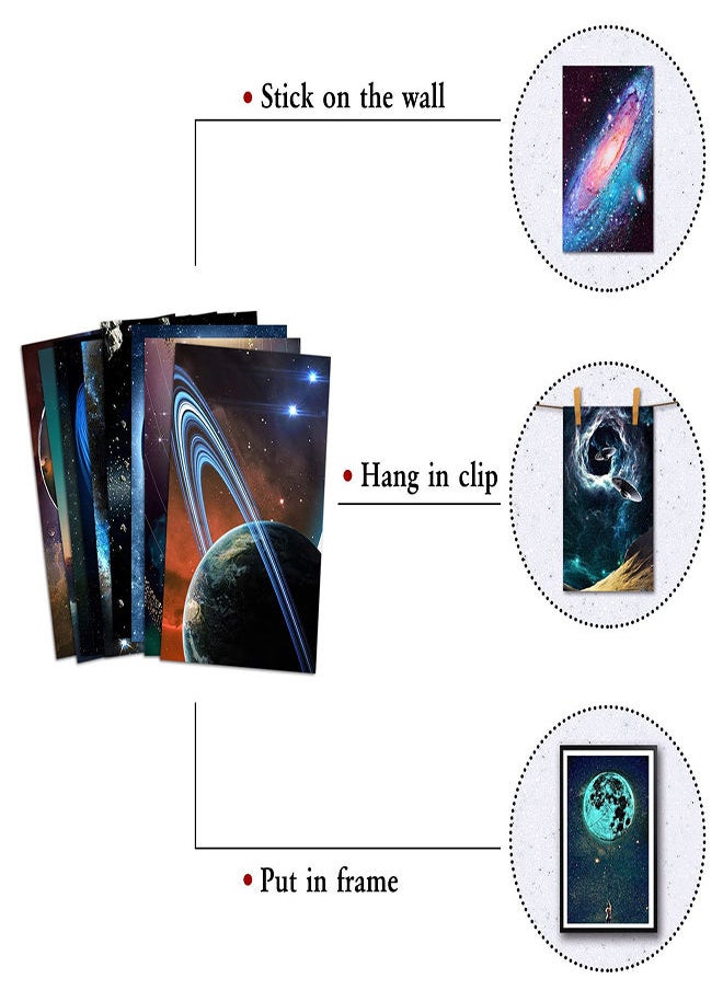 SYOSI - Space Wall Collage Kit, 50pcs Aesthetic Pictures Universe Photo Wall Prints, for Home Room Decoration, Space Universe Planets Wall Art Indie Modern Minimalist Style Aesthetic Posters - Image 1