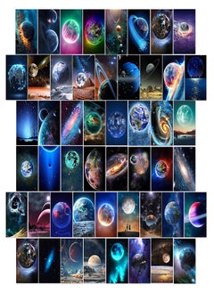 Space Wall Collage Kit, 50pcs Aesthetic Pictures Universe Photo Wall Prints, for Home Room Decoration, Space Universe Planets Wall Art Indie Modern Minimalist Style Aesthetic Posters