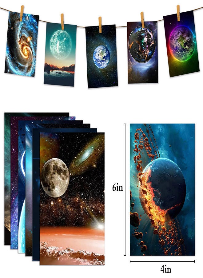 SYOSI - Space Wall Collage Kit, 50pcs Aesthetic Pictures Universe Photo Wall Prints, for Home Room Decoration, Space Universe Planets Wall Art Indie Modern Minimalist Style Aesthetic Posters - Image 1