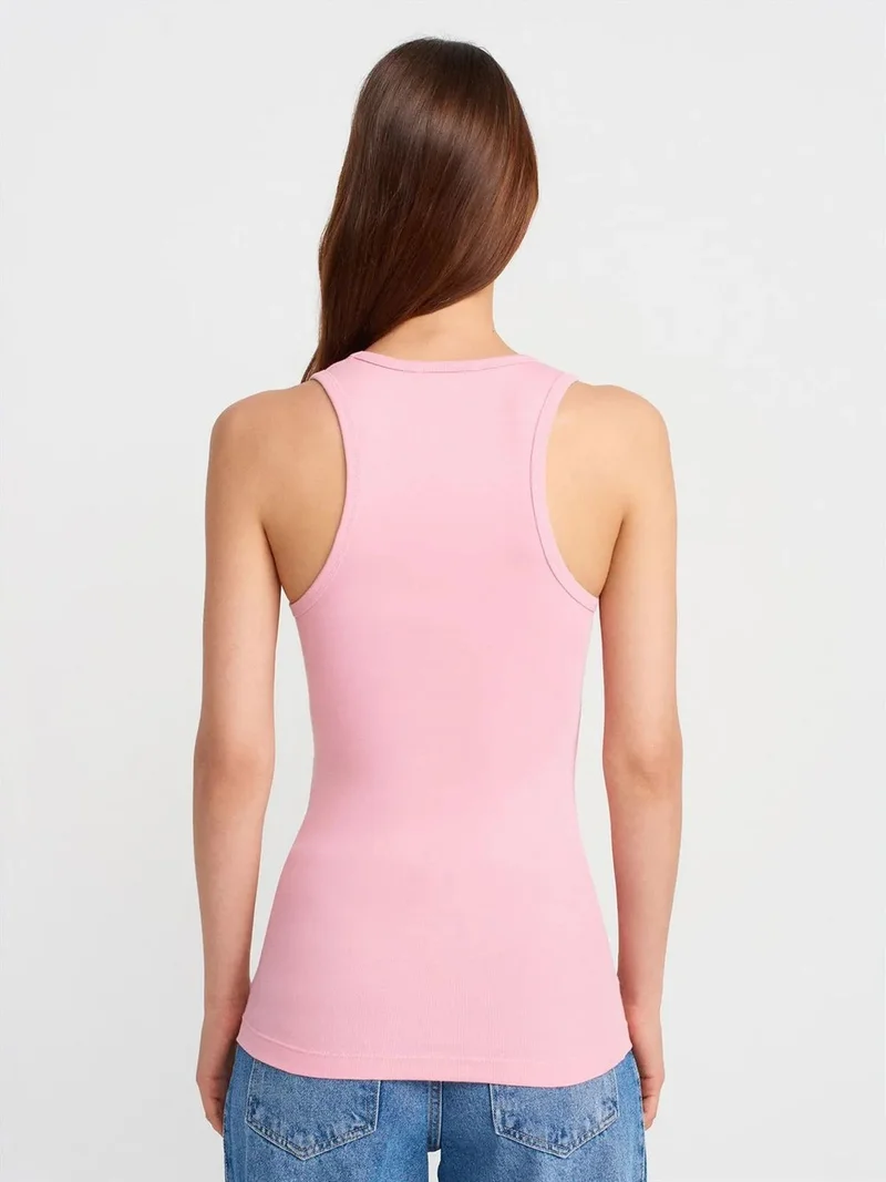 ديلفين Dilvin Ribbed Sleeveless Cami Blouse