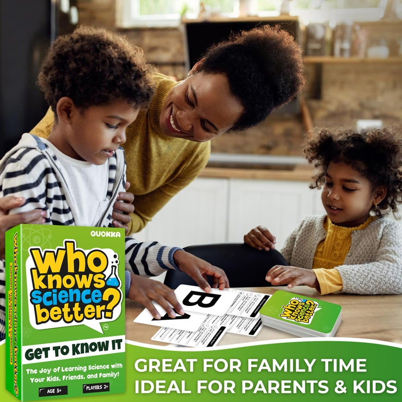 QUOKKA Who Knows Better? - Science - Family Card Trivia Game | Fun Learning & Educational Questions for Families | Suitable for Boys & Girls - Image 4