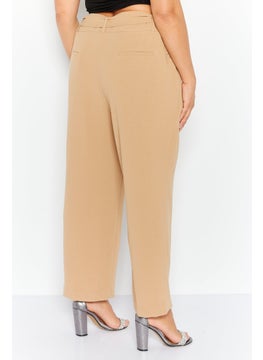 Bar III Women Plus Size Plain Wide Leg Pant, Taupe  - Image 2