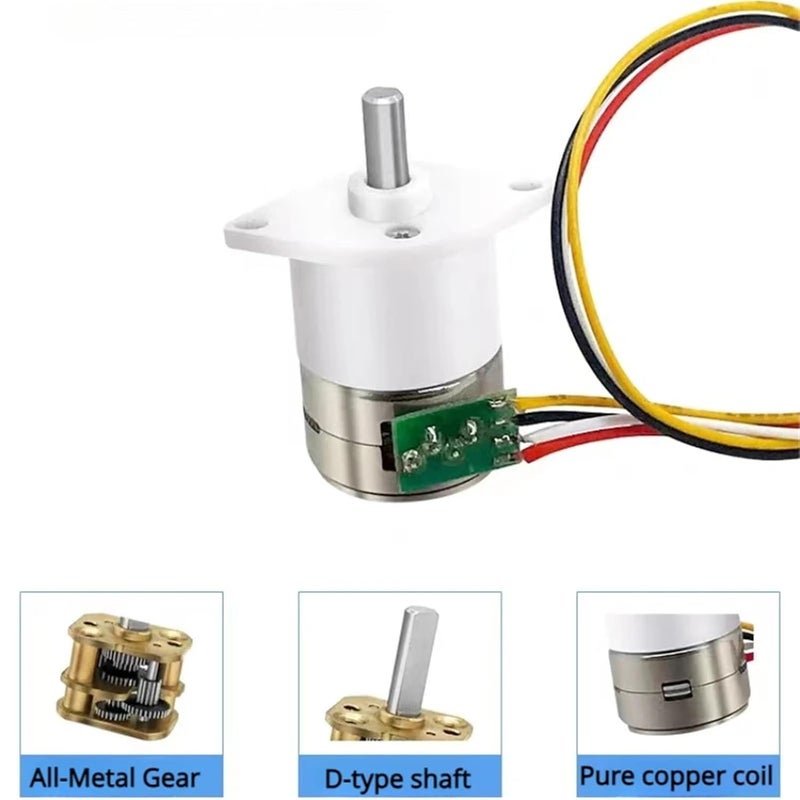 Stepper Motor 15mm Metal Gearbox 2 Phase 4 Wire DC 5V Gear Ratio 250 To 1 - Image 5