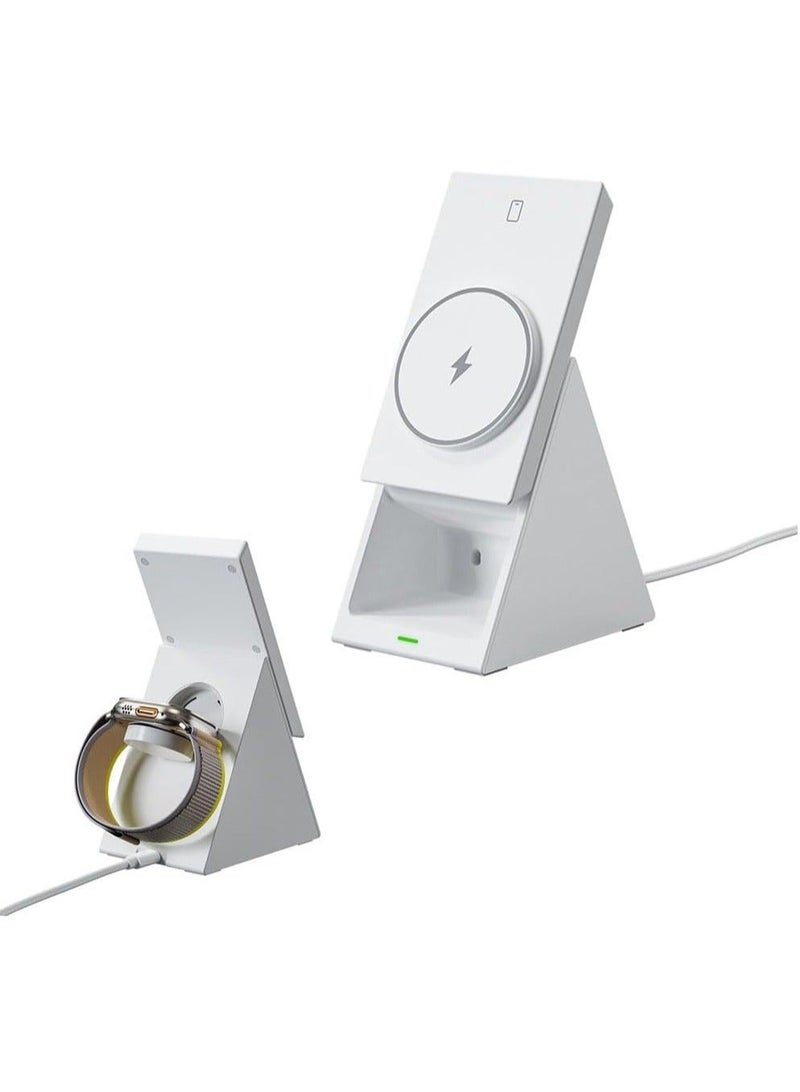 Captaintech Magnetic Wireless Charger, 3 in 1 Wireless Charging Station Mag-Safe for iPhone Series, Mag Charger Stand - Image 1