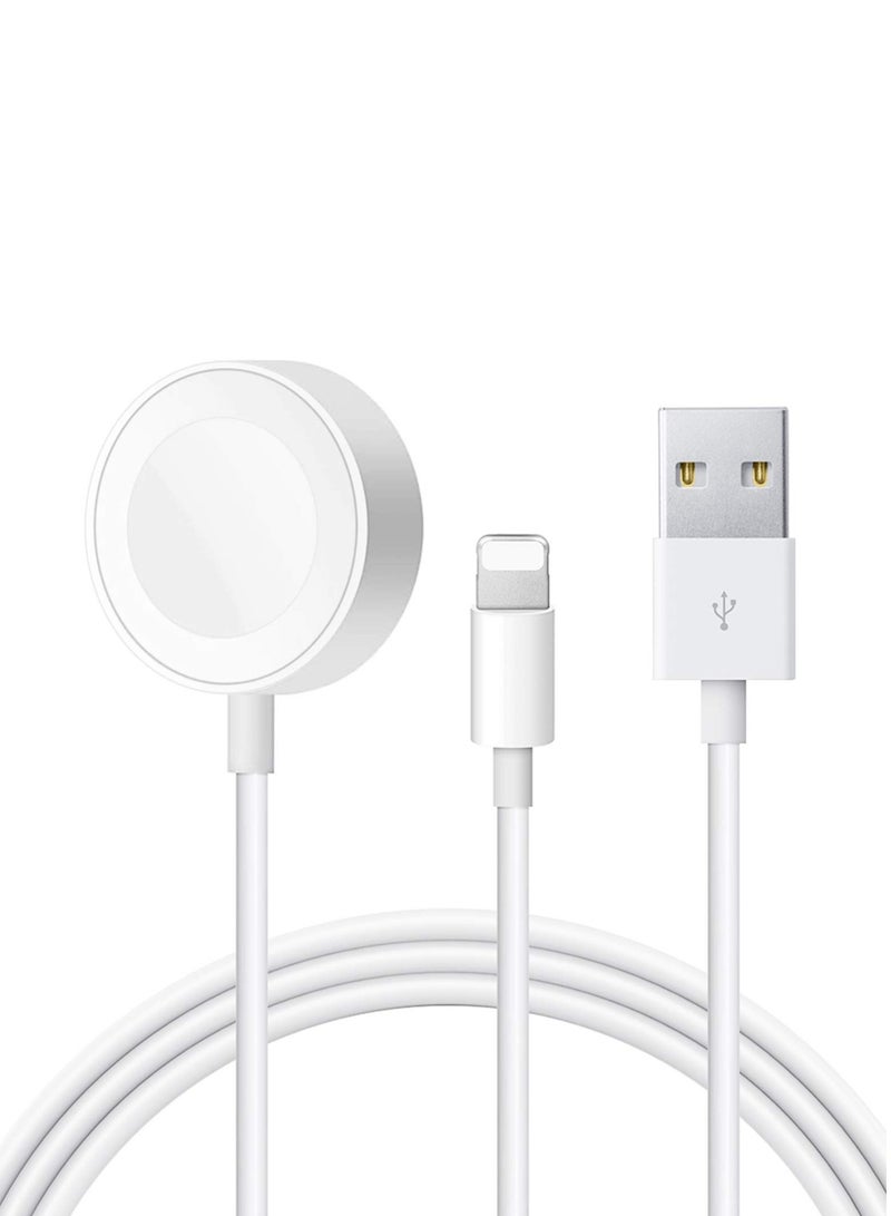 MFi Certified 4.9 ft Charging Cable for Apple Watch Series u0026 iPhone Models - Image 1