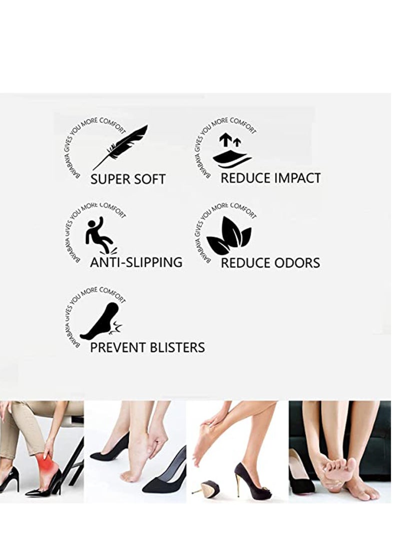 Zikra 6 Pairs Heel Cushion Pads Grips Liner Self-Adhesive Shoe Insoles Foot Care Protector, Anti-Slip Shock-Absorbing, Women and Men (Brown, Khaki, Black) - Image 4