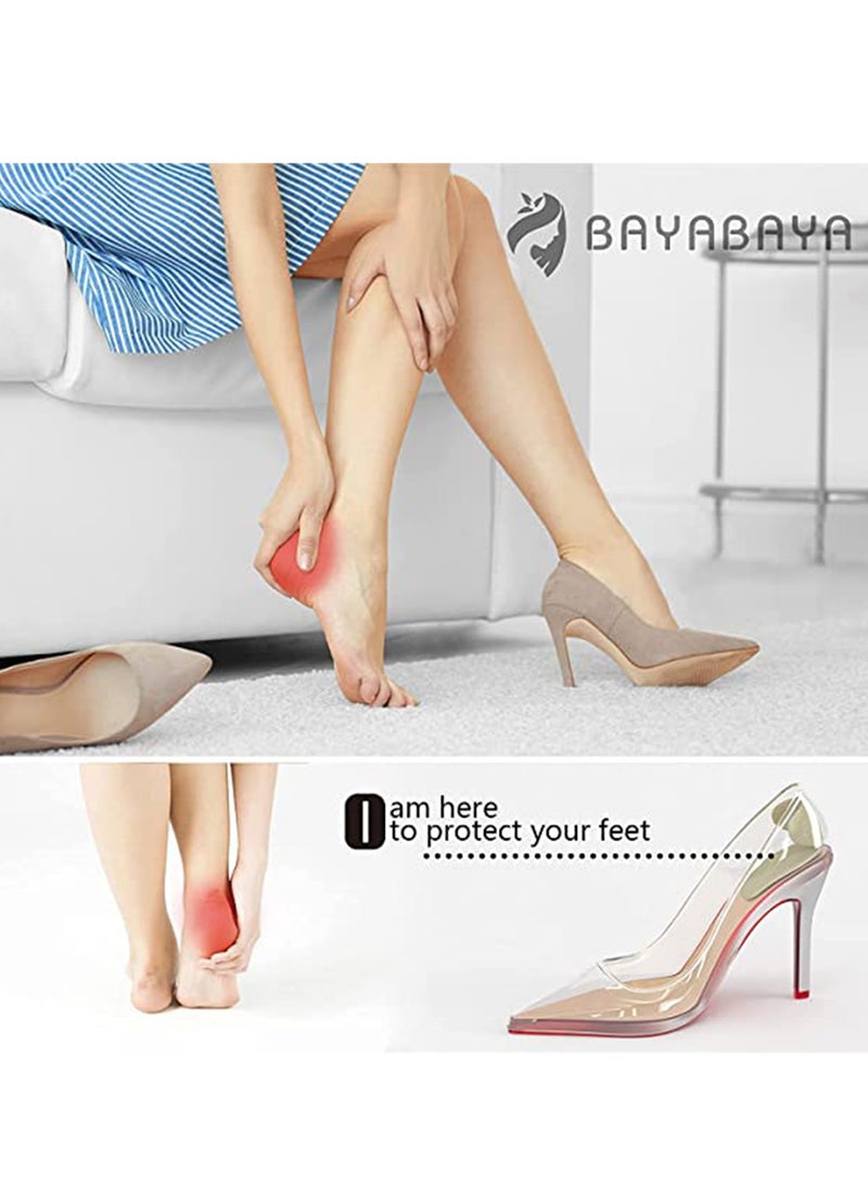 Zikra 6 Pairs Heel Cushion Pads Grips Liner Self-Adhesive Shoe Insoles Foot Care Protector, Anti-Slip Shock-Absorbing, Women and Men (Brown, Khaki, Black) - Image 3