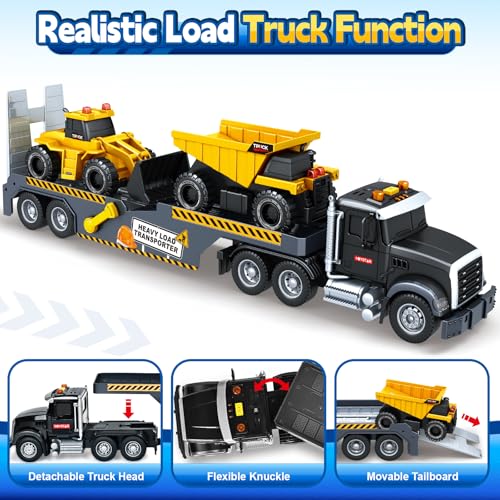 spring flower SpringFlower Boy Toys Toddlers Truck Toy for 3 4 5 6 Year Old Boys Extra Large Truck Toy with Sounds  Lights Birthday Gifts for Kids Child 3 4 5 6 Years Old - Image 5
