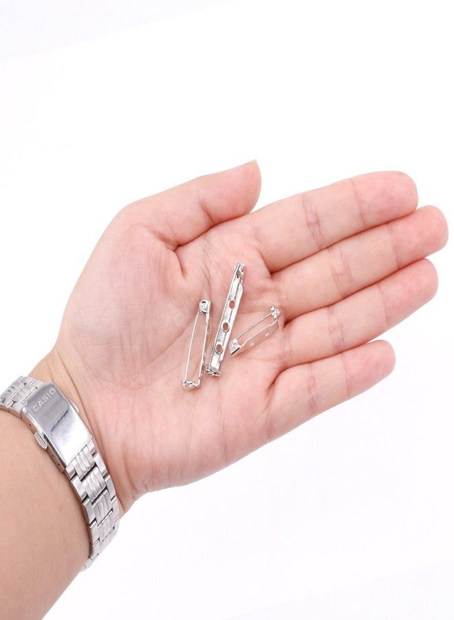 Rustark 120Pcs 3 Sizes Silver Tone Pin Back Clasp Brooch for Badge Crafts, Jewelry Crafting, Sewing Fabric, Making Corsage - Small/Medium/Large - Image 5