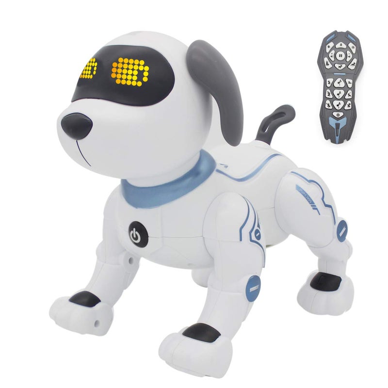 Fisca Remote Control Dog RC Robotic Stunt Puppy Voice Control Toys Handstand Pushup Electronic Pets Dancing Programmable Robot with Sound for Kids Boys and Girls Age 6 7 8 9 10 Year Old - Image 2