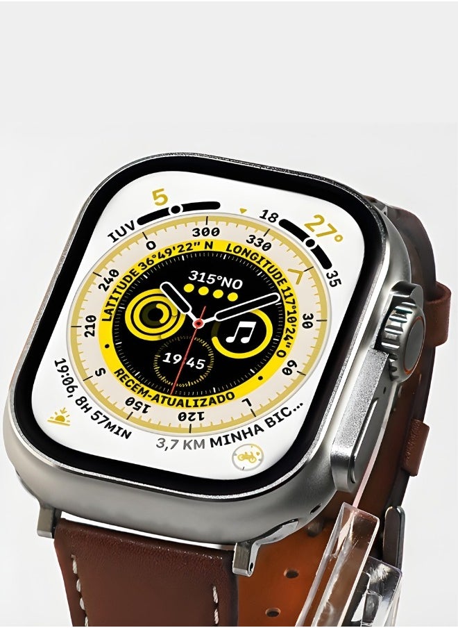 PRIMO PLUS The New PR ULTRA MAX Smart Watch Series 8 With A Full Screen Works With The Android And IOS System Is Responsive Wireless Charging And Supports GPS With 7 Bracelets and Protection Cover , Size 49 mm  - Image 5