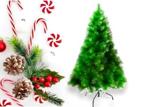 Party Flags Party Flags 6ft Christmas Tree Christmas Pine Tree Xmas Tree 6feet Christmas Tree Heavy bushed Office and Xmas Party Decoration Includes Metal Foldable Stand  - Image 5