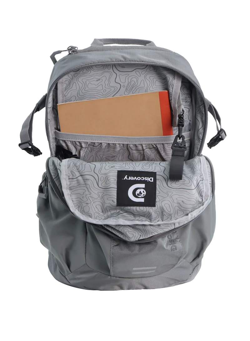 Discovery Discovery Body Spirit Nylon Ripstop 8L Outdoor Backpack Grey for Men and Women, Durable Lightweight Water Resistant Casual Daypack Bag for School College University Office Travel Hiking Adventure.