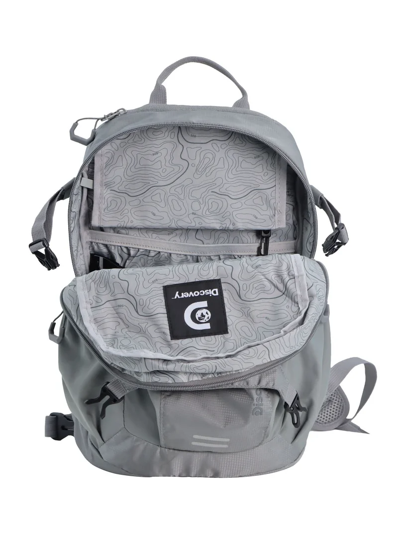 Discovery Grey Discovery Body Spirit Nylon Ripstop 8L Outdoor Backpack Grey for Men and Women, Durable Lightweight Water Resistant Casual Daypack Bag for School College University Office Travel Hiking Adventure.  | Best Price UAE