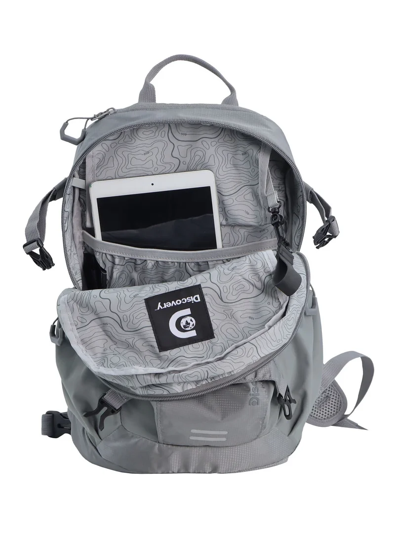 Discovery Grey Discovery Body Spirit Nylon Ripstop 8L Outdoor Backpack Grey for Men and Women, Durable Lightweight Water Resistant Casual Daypack Bag for School College University Office Travel Hiking Adventure.  | Best Price UAE
