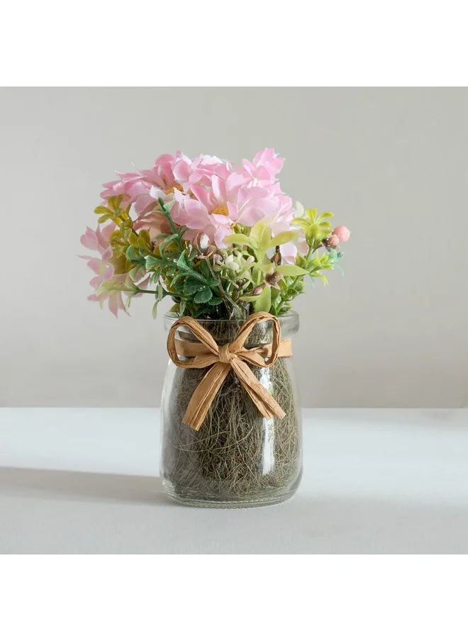 Home Box Caven Daisy Arrangement in Glass Bottle 9 x 9 x 13 cm