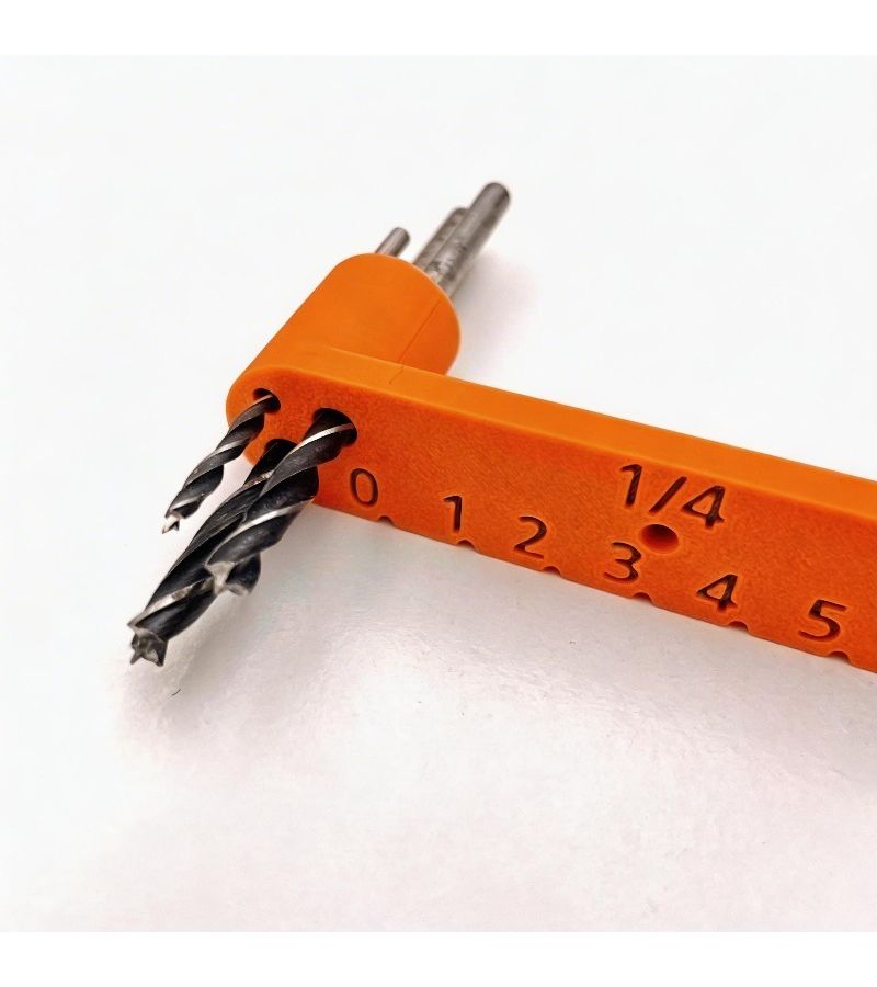 Orange Woodworking Center Finder Ruler 120mm Precision Drilling Guide Tool For 4-8mm Drill Bits - Image 2