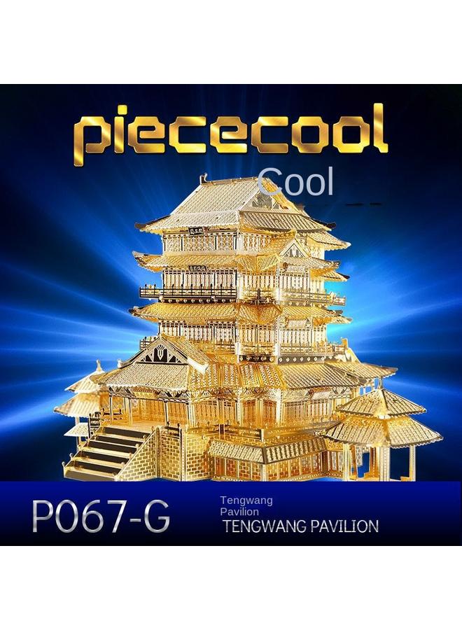 Bluejw Split Cool Tengwang Pavilion Metal Assembled Model 3D Stereo Puzzle Adult Decompression Toy Hand Assembled Gift For Men - Image 1