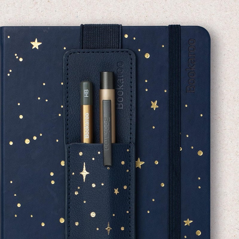 IF Bookaroo Pen Pouch - Moon & Stars, Dark Blue/Gold - Image 2