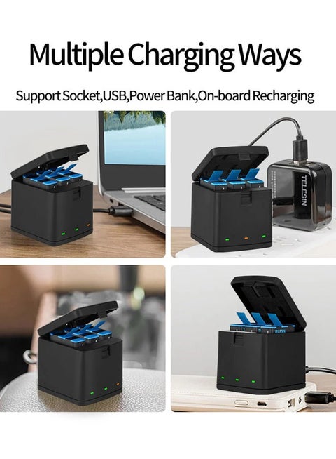 TELESIN TELESIN Battery Charger for Gopro Hero Black,3