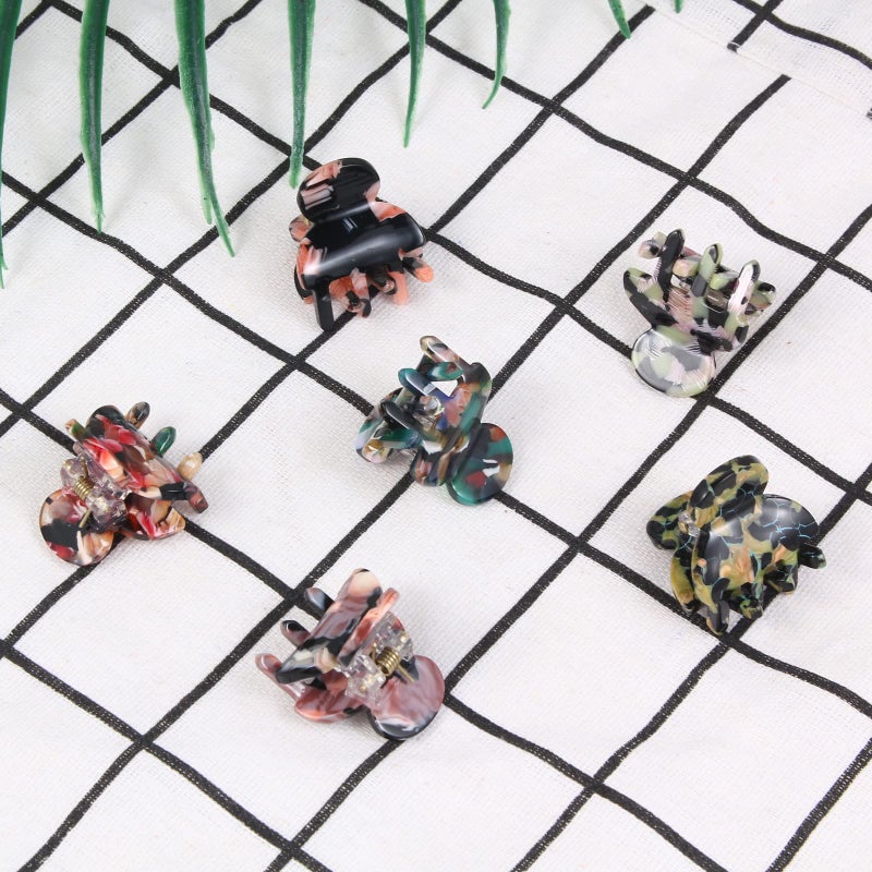 Cobahom 6Pcs 1.06 Inch Small Hair Clips Tortoise Shell Mini Jaw Clips for Thin Thick Hair, No Crease Hair Claw Clips for Women Girls (3 Green + 3 Red) - Image 5
