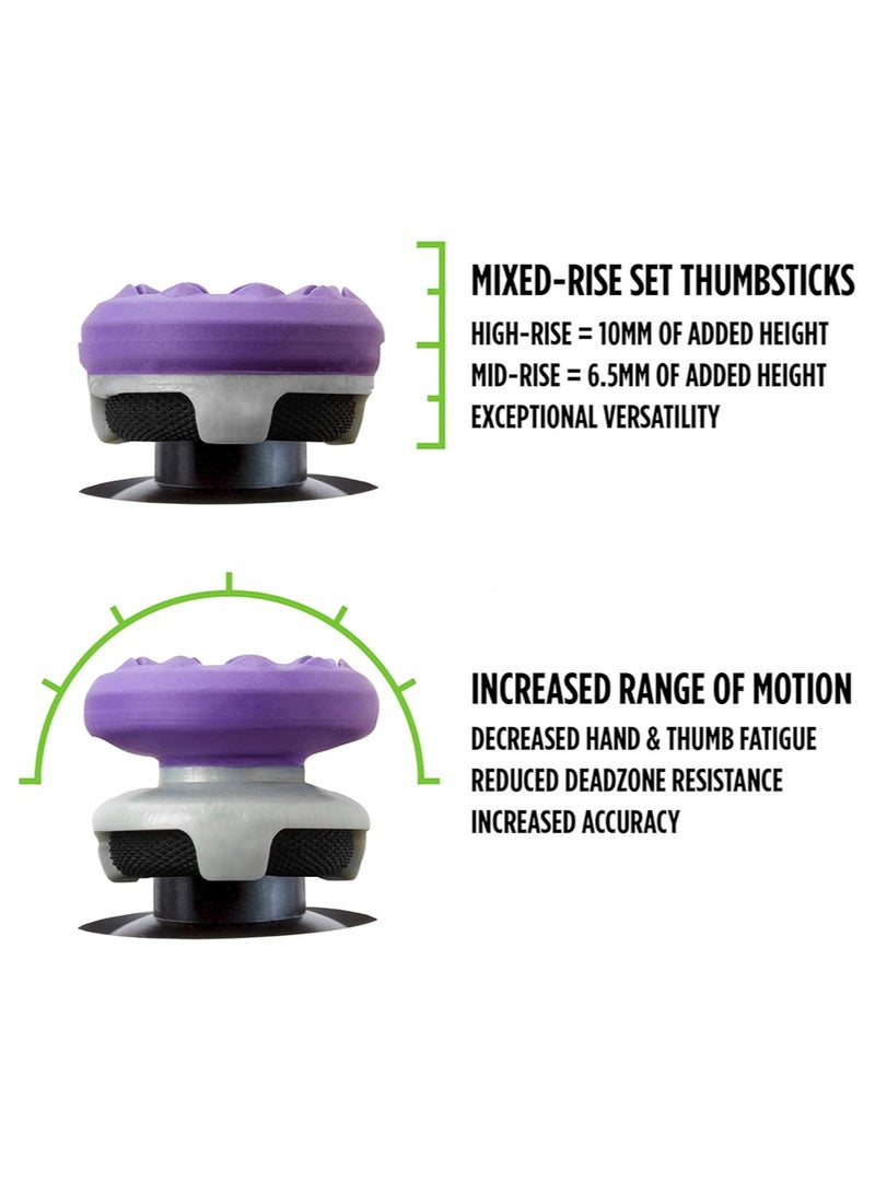 2-Piece Galaxy Thumb Grip Set For PS4/PS5 Controllers  2 High-Rise Convex  Purple  - Image 3
