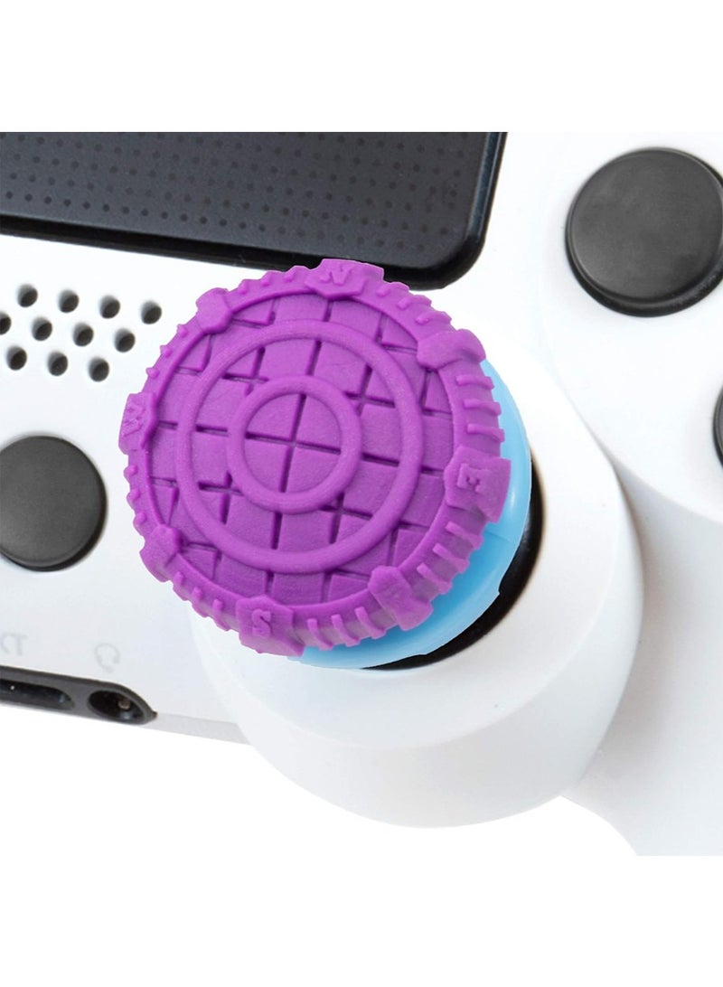2-Piece Galaxy Thumb Grip Set For PS4/PS5 Controllers  2 High-Rise Convex  Purple  - Image 5