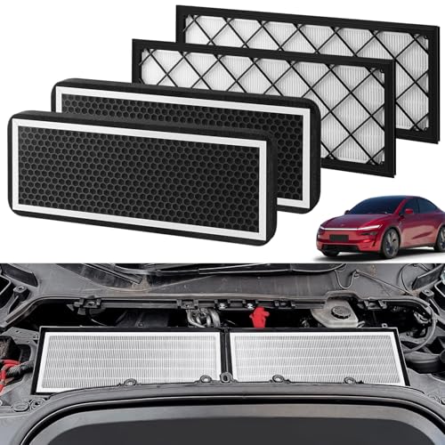 KHAWY 4PCS HEPA Cabin Air Filter for Tesla Model Y 2022-2026, Air Intake Filter with Activated Carbon, Replacement Filters for Model Y High Efficiency Filter Kits - Image 1