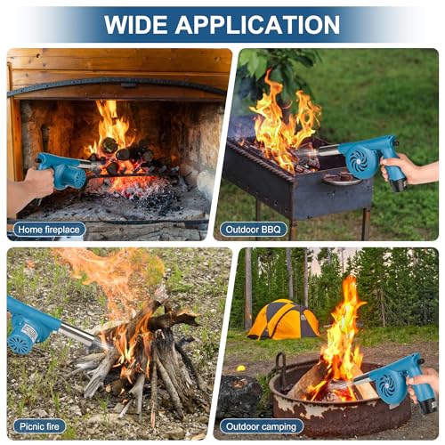 ELSOON Electric Bellows Portable Fireplace Tools 12V 5000 RPM Fan Bellows Fire Wood Stove Blower Outdoor BBQ Camping Fire Fan - Image 5