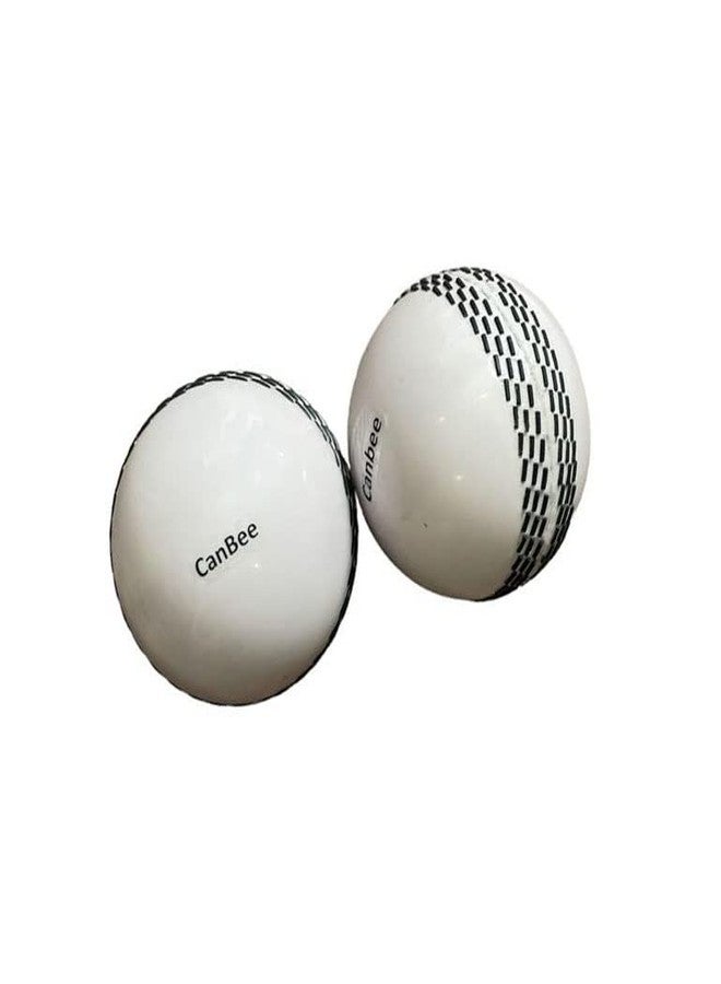 Canbee كرات كريكيت كانبي للرياح، i10، i20، بلاستيكية 80 و 50 جرام، حمراء وبيضاء، أكثر من 100 شوط للعب، كرات مناسبة للرجال والنساء والأطفال (أبيض) - Image 2