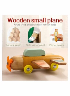 Y&D Airplane Toys for Boys and Girls Wooden Play Set Montessori Fine Motor Skills Great Toy Gift Aircraft Made with Durable Material  - Image 2