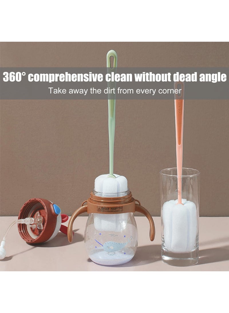 SYOSI 4 PCS Sponge Bottle Brushes, Handle Bottle Scrubber Cleaning Brush for Thermos, Mug, Cup, Teapot, and Baby Bottles, Soft Sponge Head, Durable Water Bottle Cleaner for Kitchen, Home, and Travel Use - Image 4